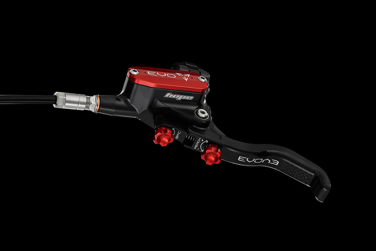 Hope Evo Master Cylinder in Black and Red