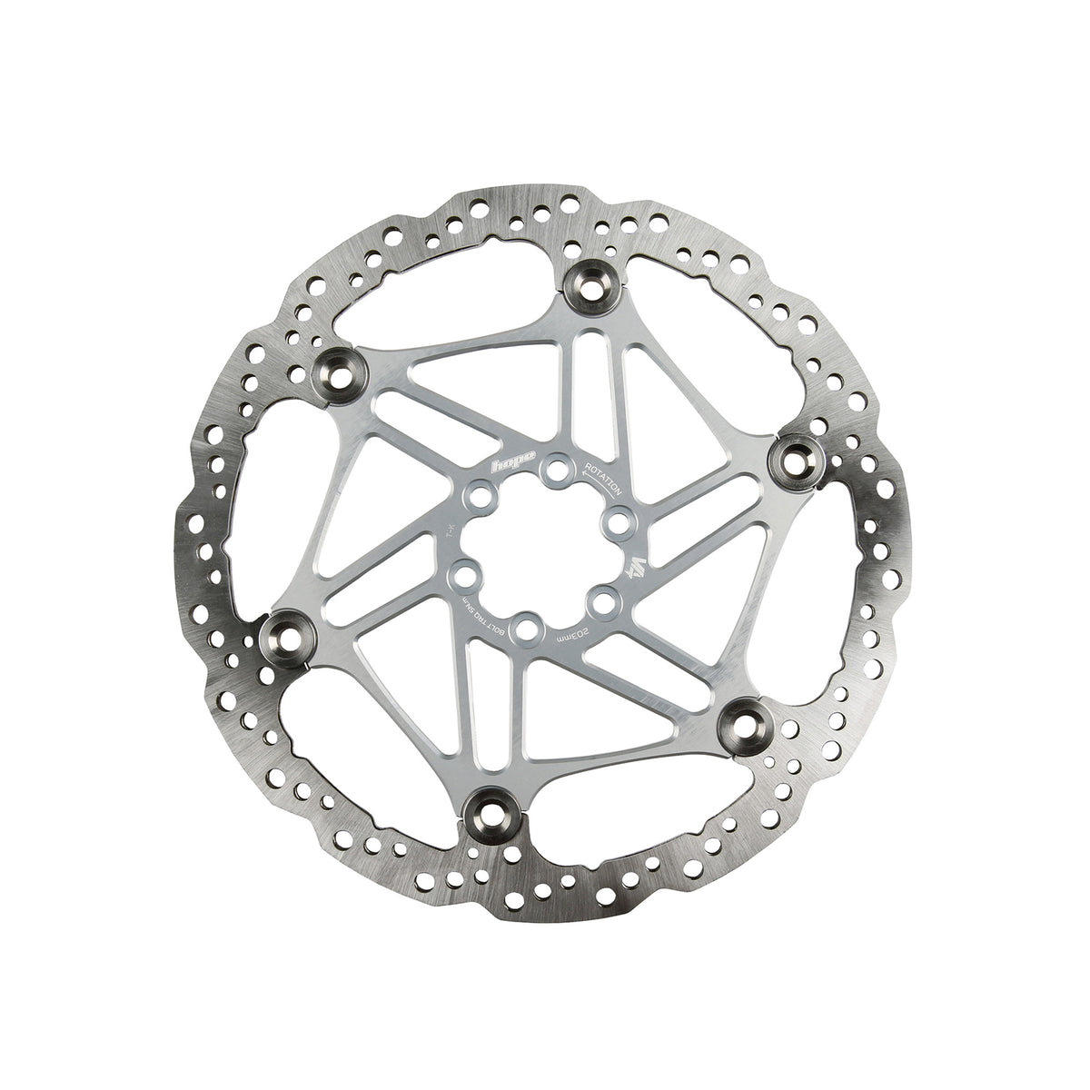 Hope V4 Vented Floating Disc in Silver at Tweed Valley Bikes