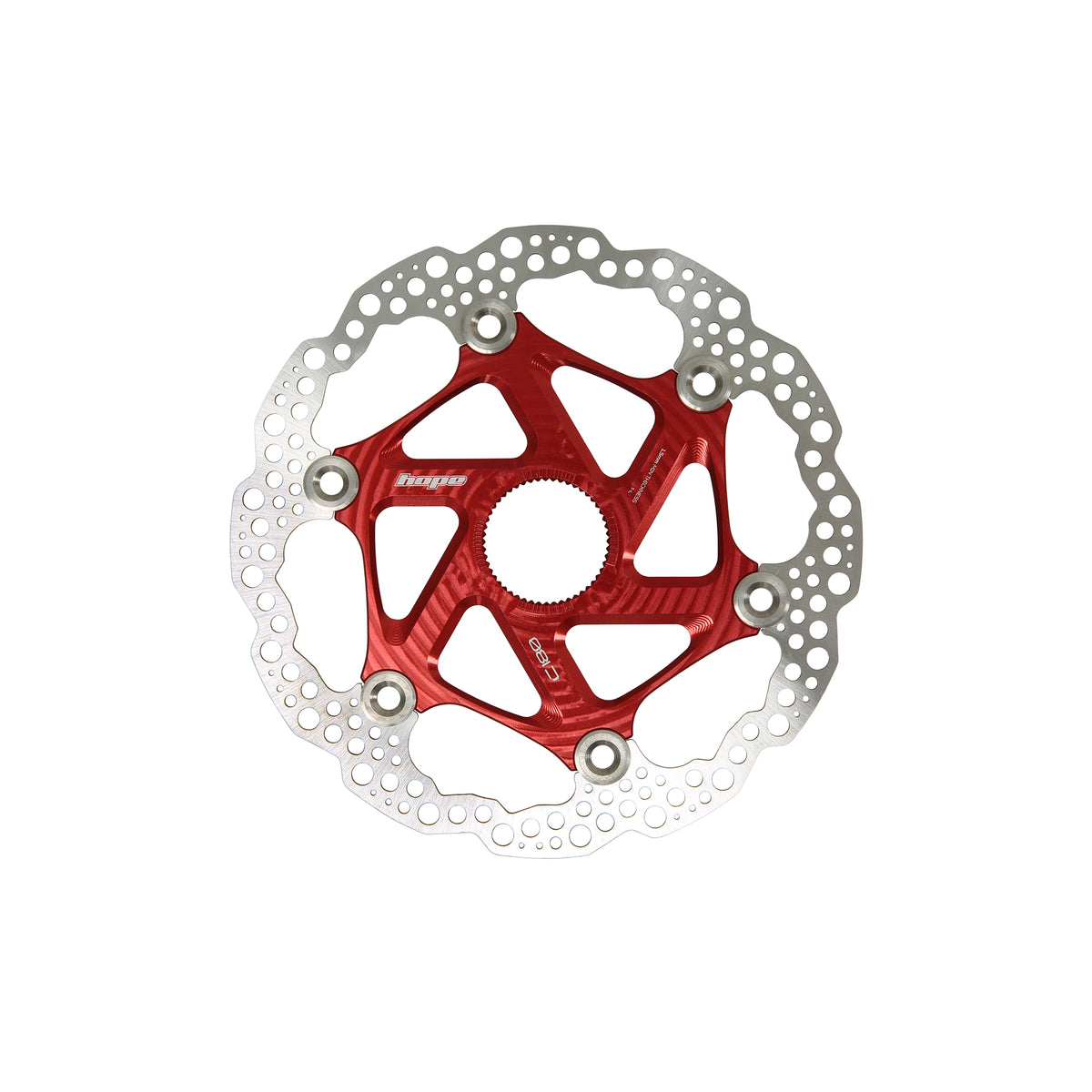 Hope Centrelock Universal Floating Disc in Red