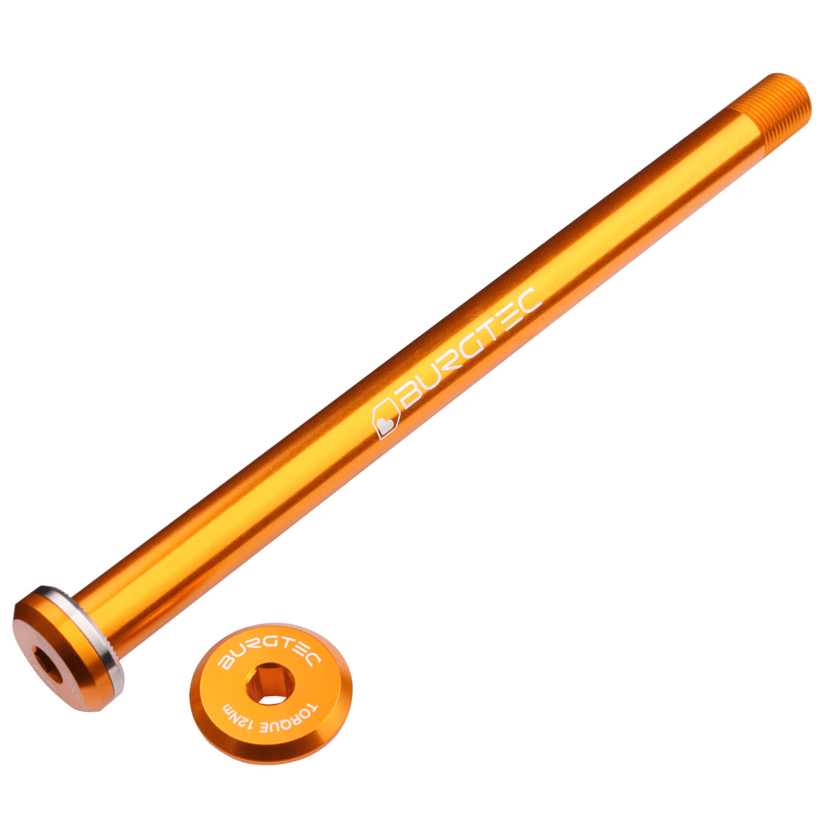 Burgtec Santa Cruz 168.5mm Rear Axle in Iron Bro Orange at Tweed Valley Bikes