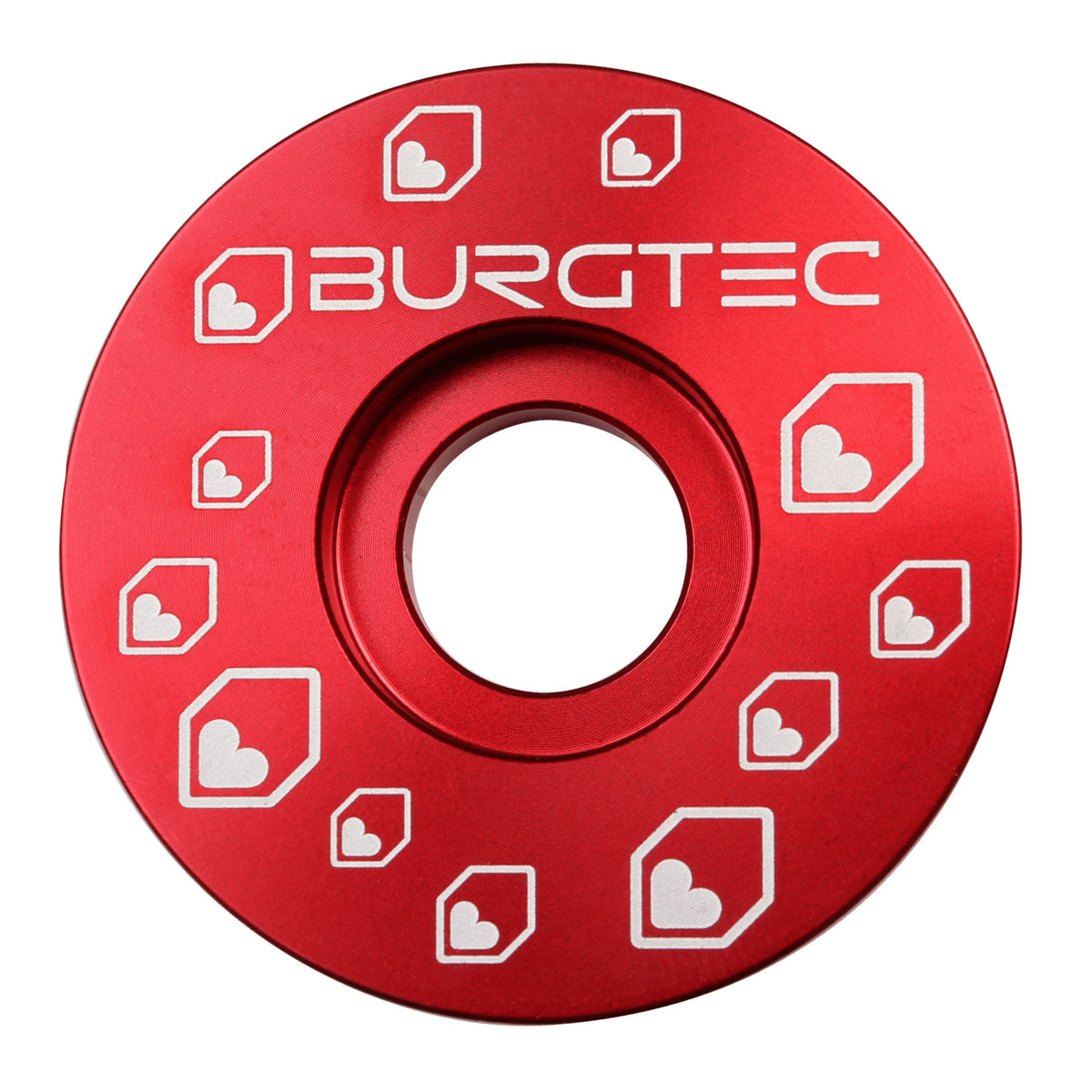 Burgtec Top Cap in Race Red at Tweed Valley Bikes